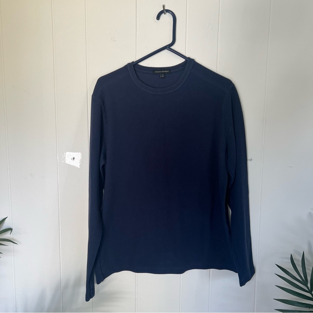 Banana Republic Men's Deep Blue Crewneck Sweater